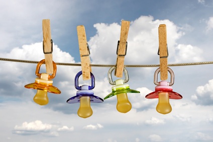 Pacifiers in line