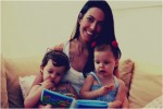 Cecilia Sicupira e as filhas Antonia e Catarina