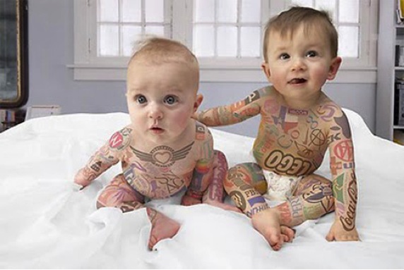 Tattoos-shirts! Para os pequenos descolados!