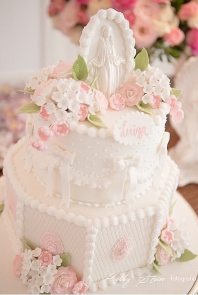 Bolo de batizado decorado - Just Real Moms