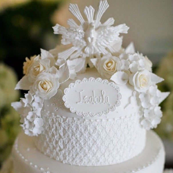 Bolo de batizado decorado - Just Real Moms