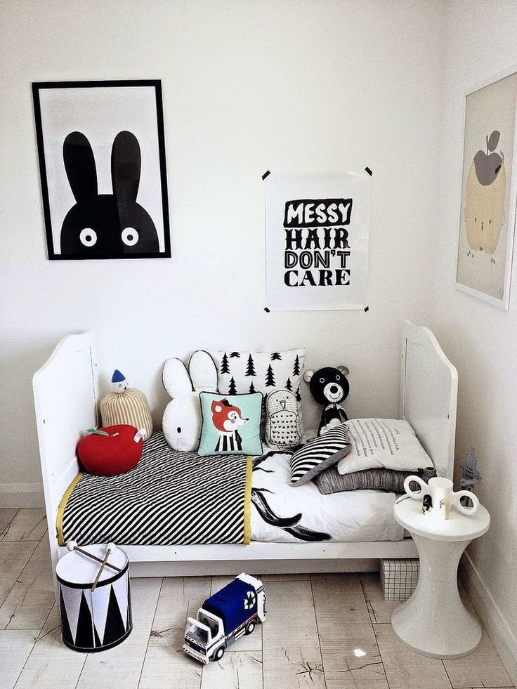 Quarto infantil preto e branco - Just Real Moms