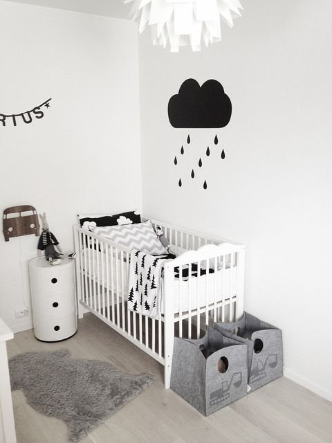 Quartos infantis preto e branco - Just Real Moms
