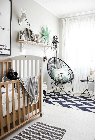 Quartos infantis preto e branco - Just Real Moms