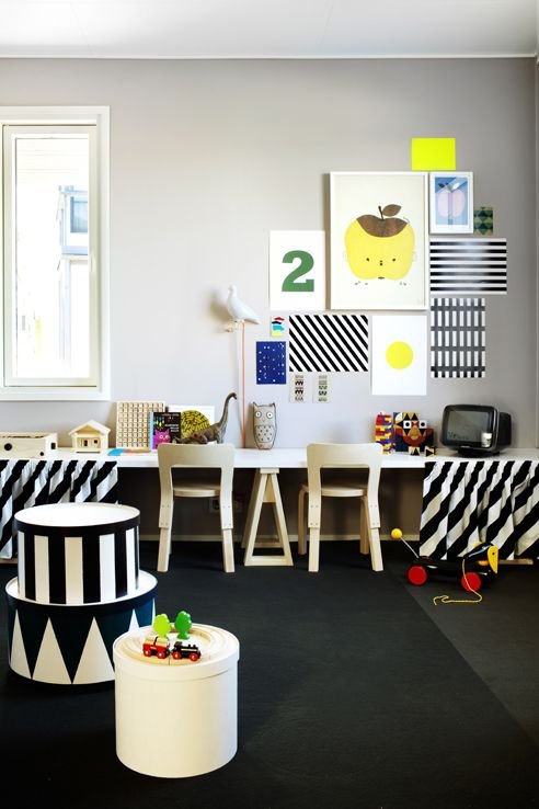 Quartos infantis preto e branco - Just Real Moms