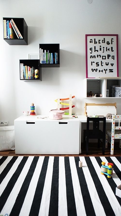 Quartos infantis preto e branco - Just Real Moms