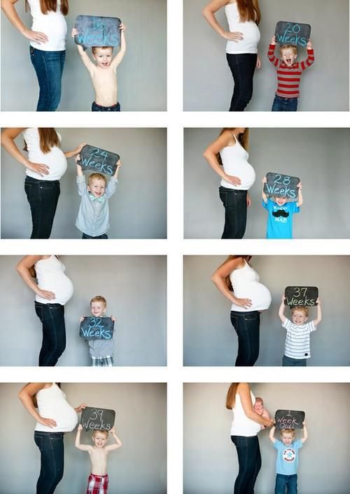 Ideias de fotos para acompanhar a gravidez - Just Real Moms