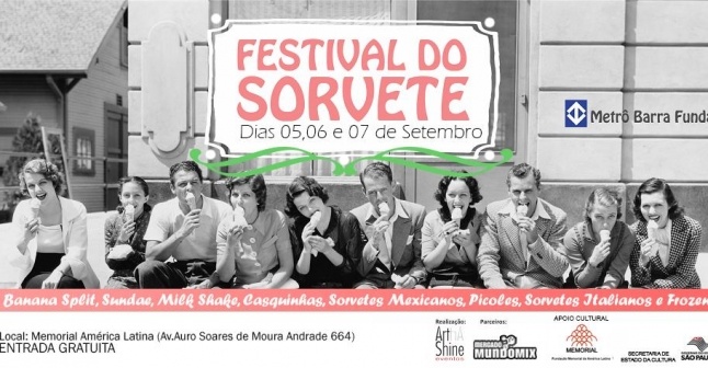 Programação especial infantil - Festival do Sorvete acontece em São Paulo