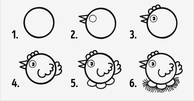 10 desenhos fáceis com círculos para fazer com as crianças!
