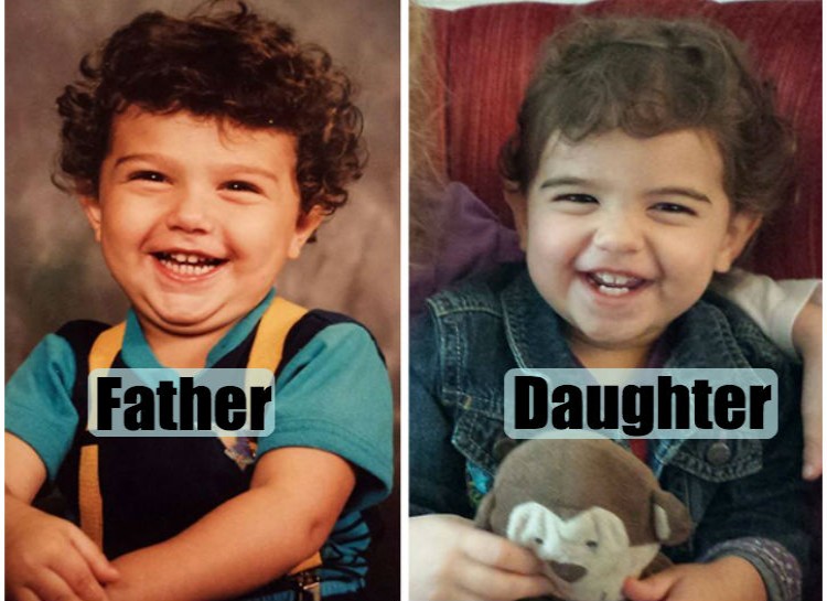 filhos idênticos aos pais quando tinham sua idade - Just Real Moms