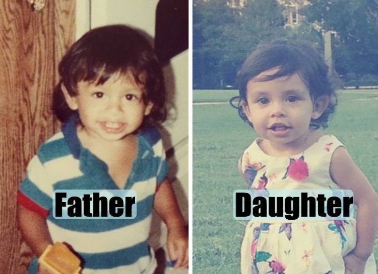 filhos idênticos aos pais quando tinham sua idade - Just Real Moms
