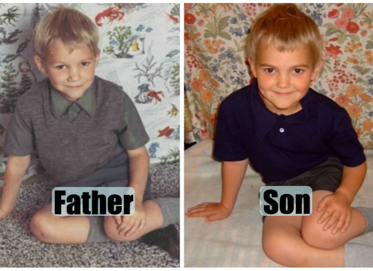 filhos idênticos aos pais quando tinham sua idade - Just Real Moms