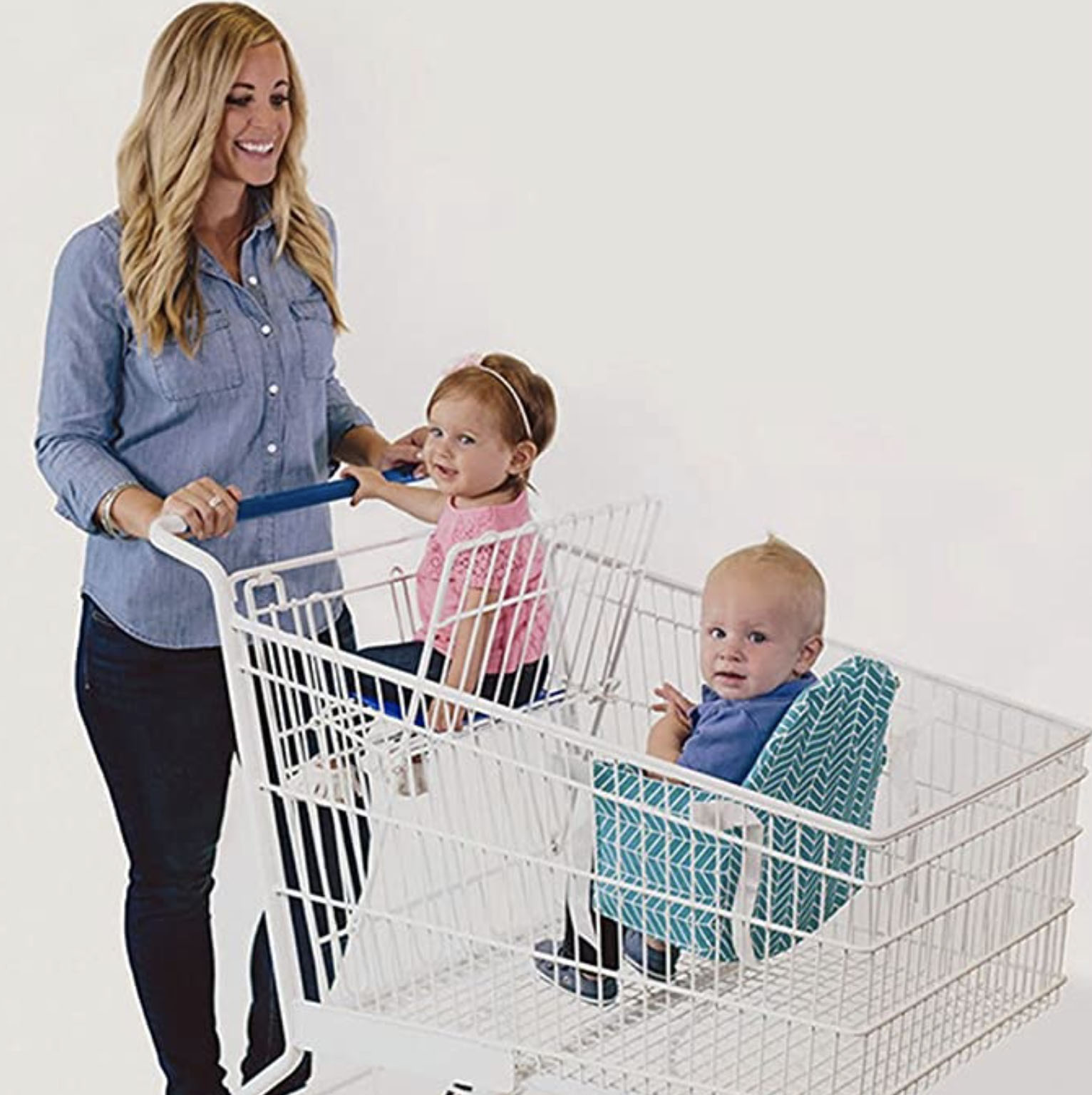 Just Real Moms Capa Bebe Longe de Sujeira Capa para Carrinho de Supermercado Colorido