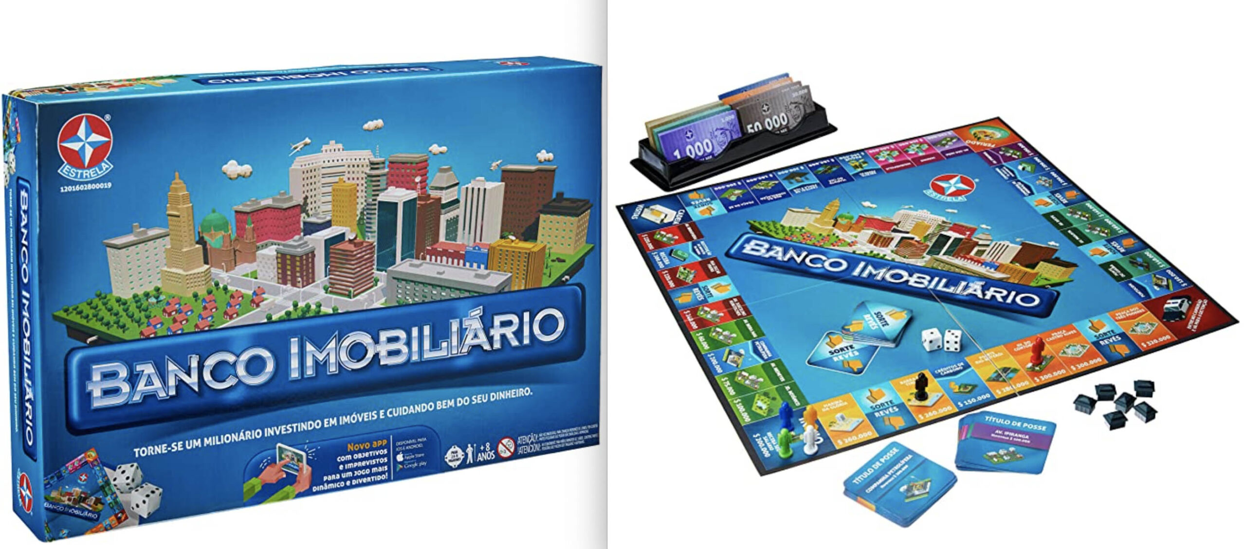 Jogo de Tabuleiro Banco Imobiliário Realidade Aumentada - Extra Festas