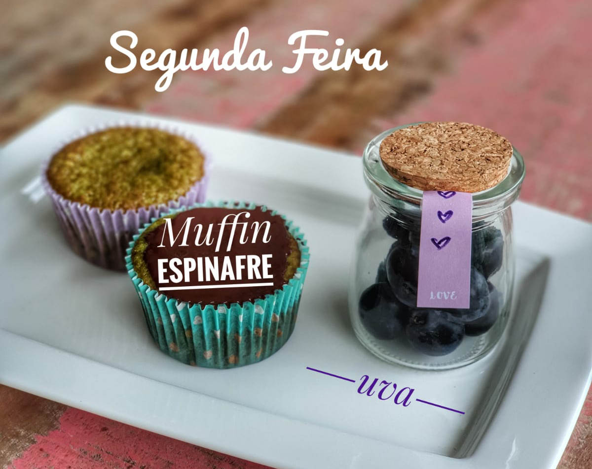 Cardápio de 5 Opções de Lancheira dos Filhos Muffin Espinafre Just Real Moms