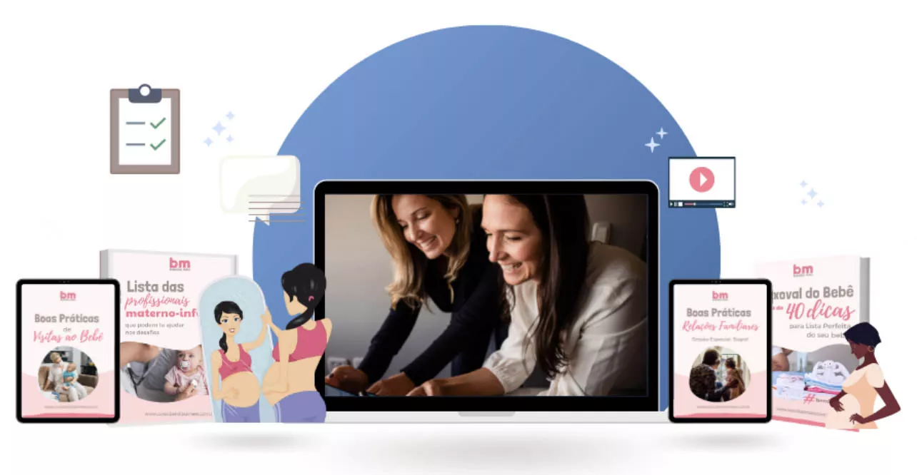 Curso Online de Grávida Benditas Mães Just Real Moms