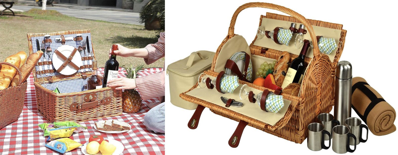 Cesta Piquenique Casal Yorkshire Cobertor Café Just Real Moms