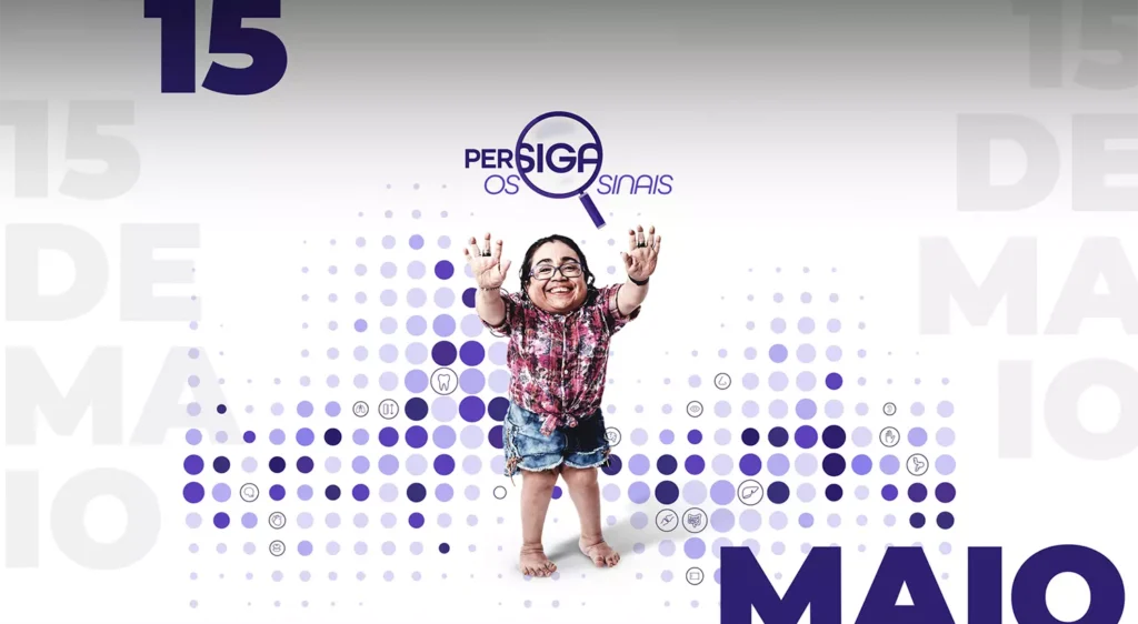 Menina com Mucopolissacaridoses (MPS) na campanha Persiga os Sinais