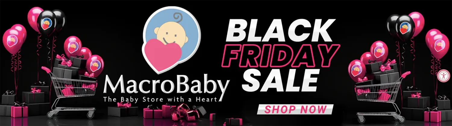 Banner da MacroBaby - loja de enxoval de bebê em Orlando, nos Estados Unidos para a Black Friday