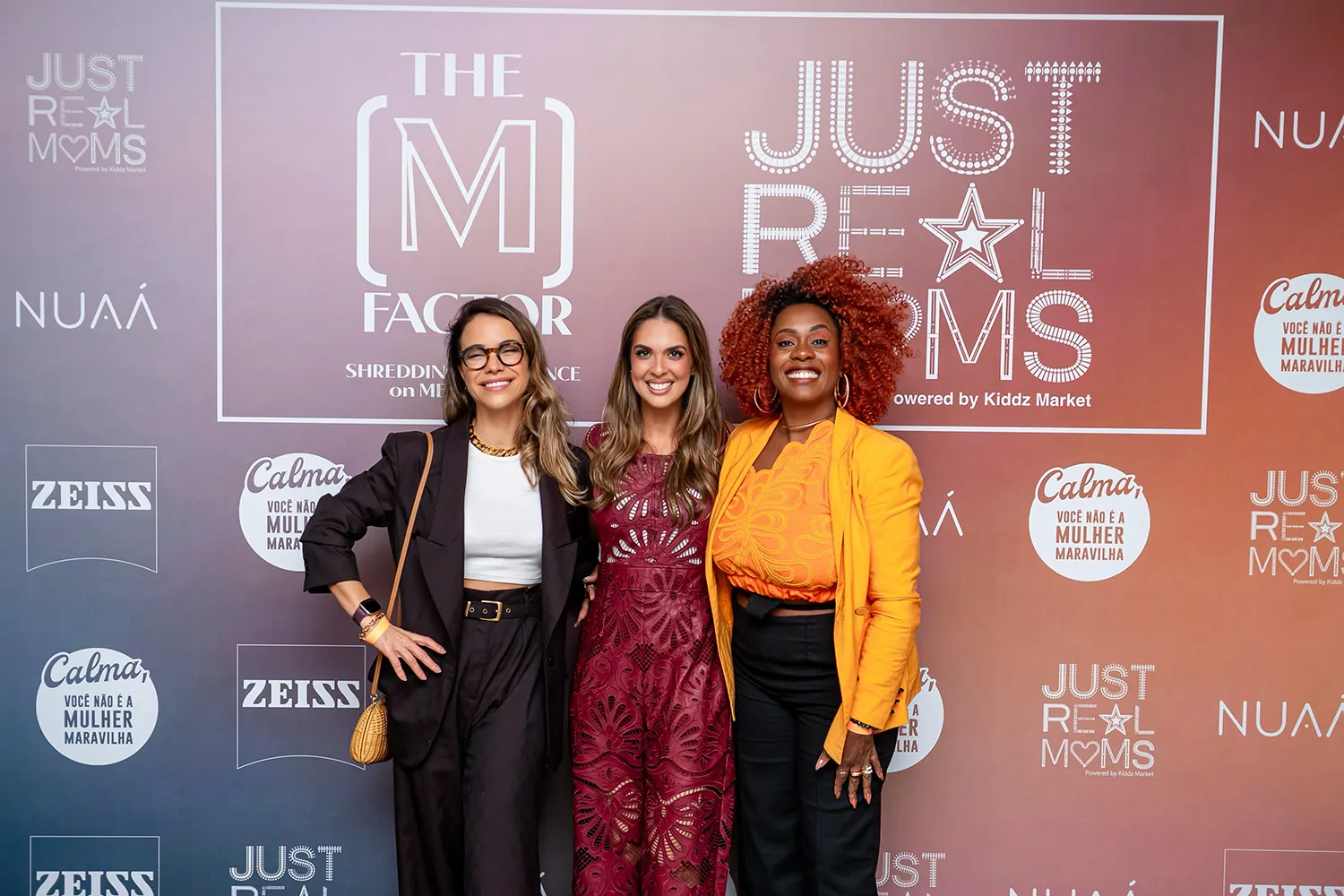 Fernanda Paronetto com as convidadas Miá Mello e Caroline Amanda no The M Factor no Cinépolis do JK Iguatemi - Just Real Moms