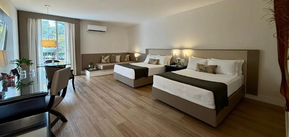 Quarto de família do Hotel JP Ribeirão Preto Resort & Convenções
