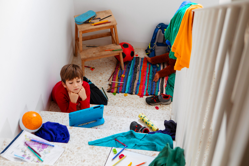 ambiente da casa bagunçado afetando o comportamento dos filhos