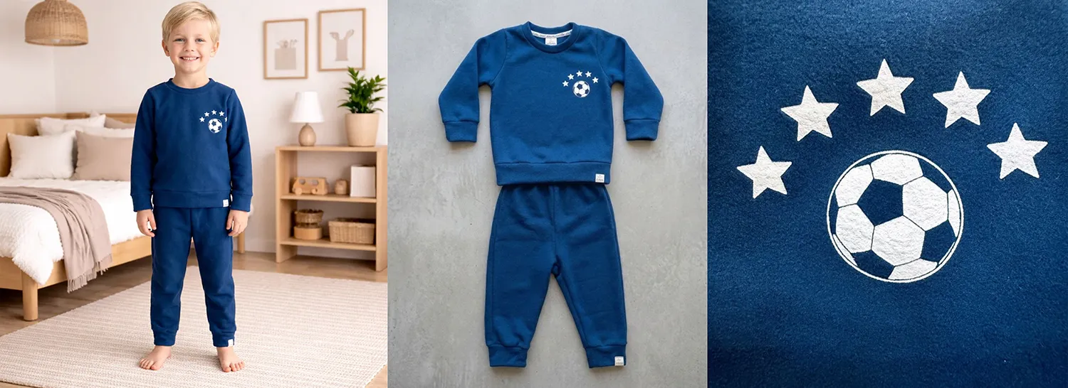 Lefante - Pijama Longo Infantil Fleece (Soft) Marinho