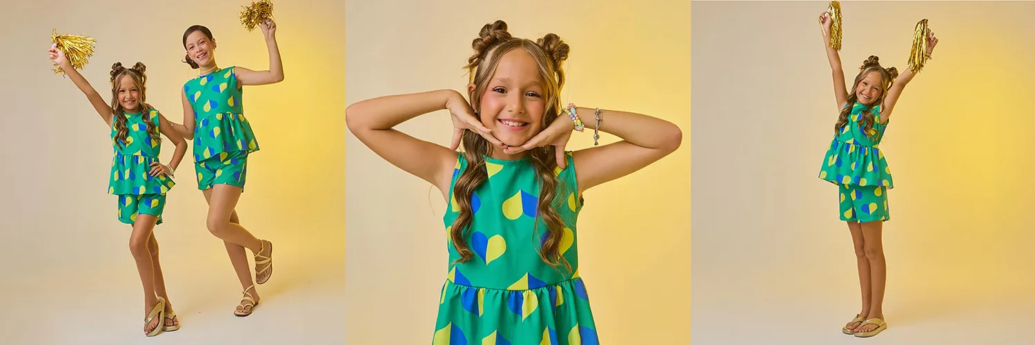 Mini Belas - Conjunto Infantil Copa Corações
