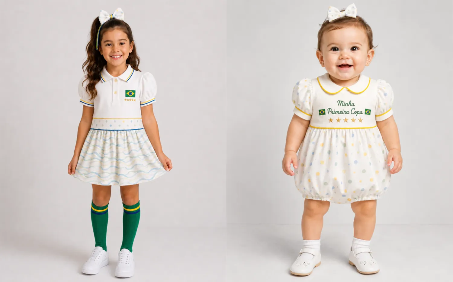 Vestido Infantil Copa e Pimpão Infantil Minha Primeira Copa – Mundo Little Closet