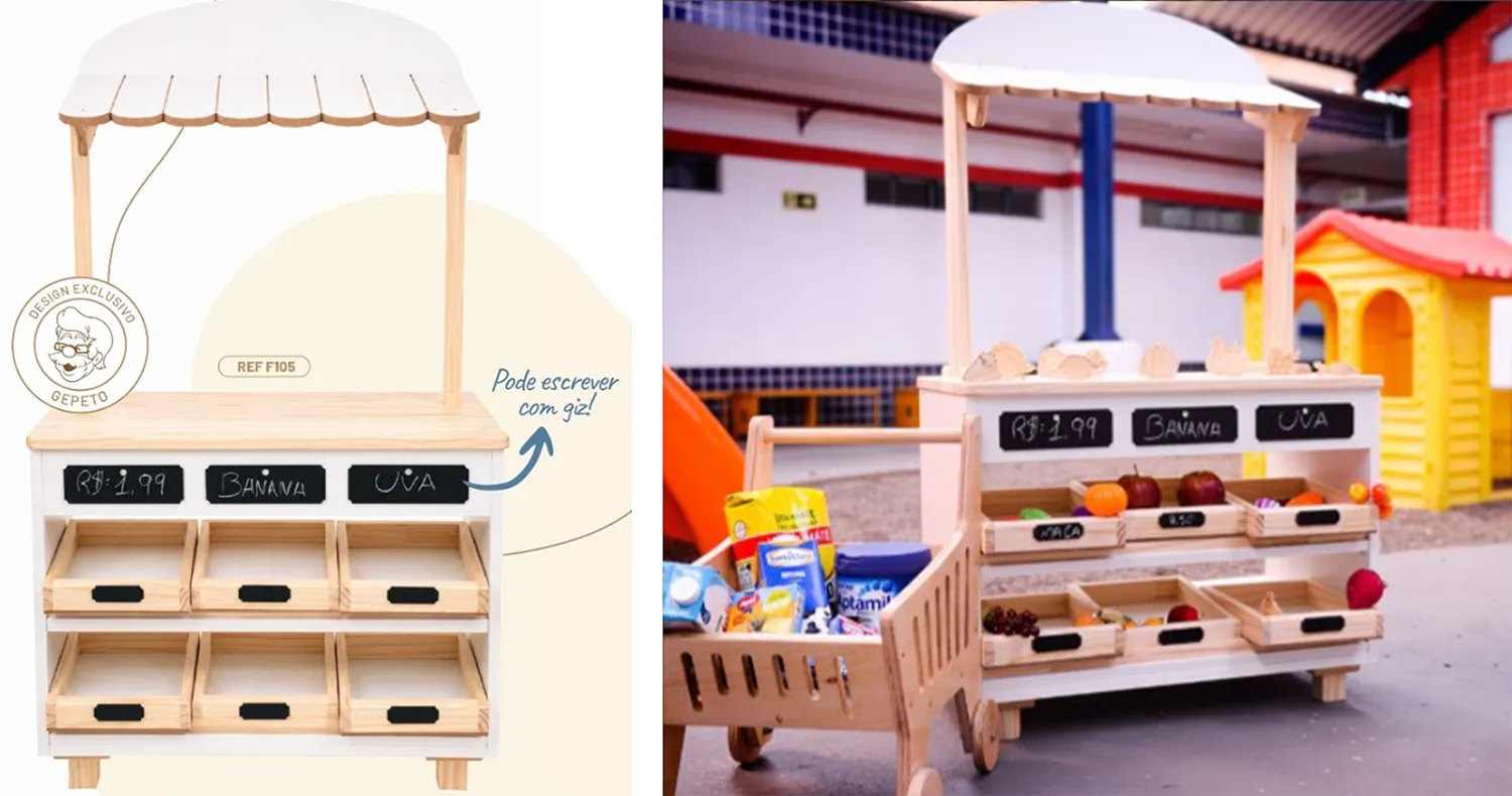 Mini Feirinha - Gepeto Móveis Infantis - Brinquedos Educativos