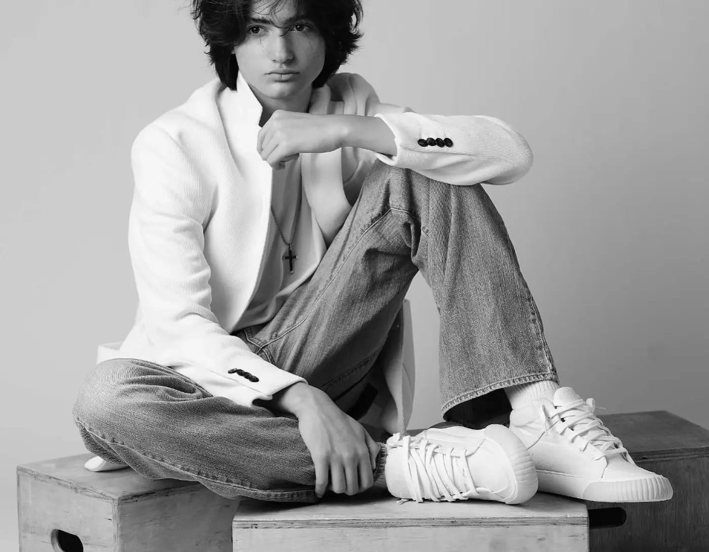 Tênis cano alto branco da Arcas Bear