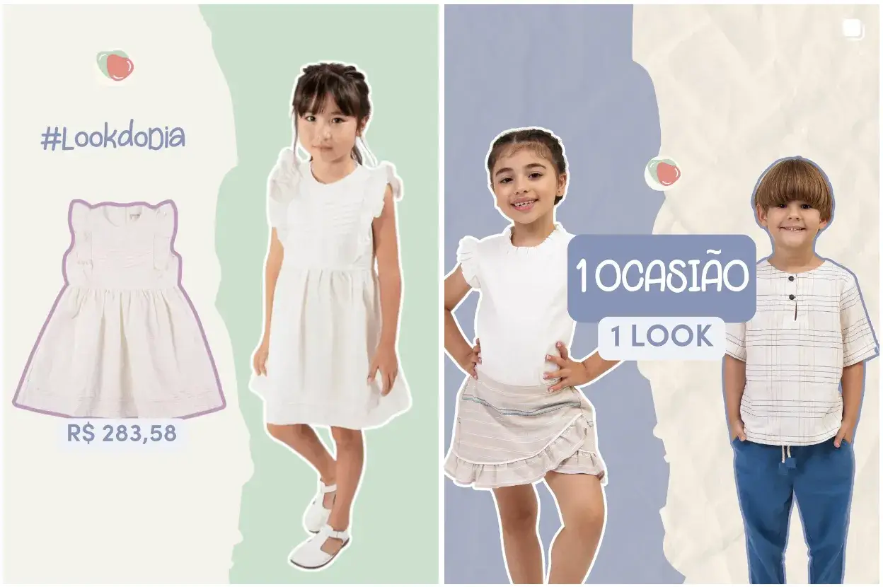 Moda Infantil masculina e feminina Caca e Lili