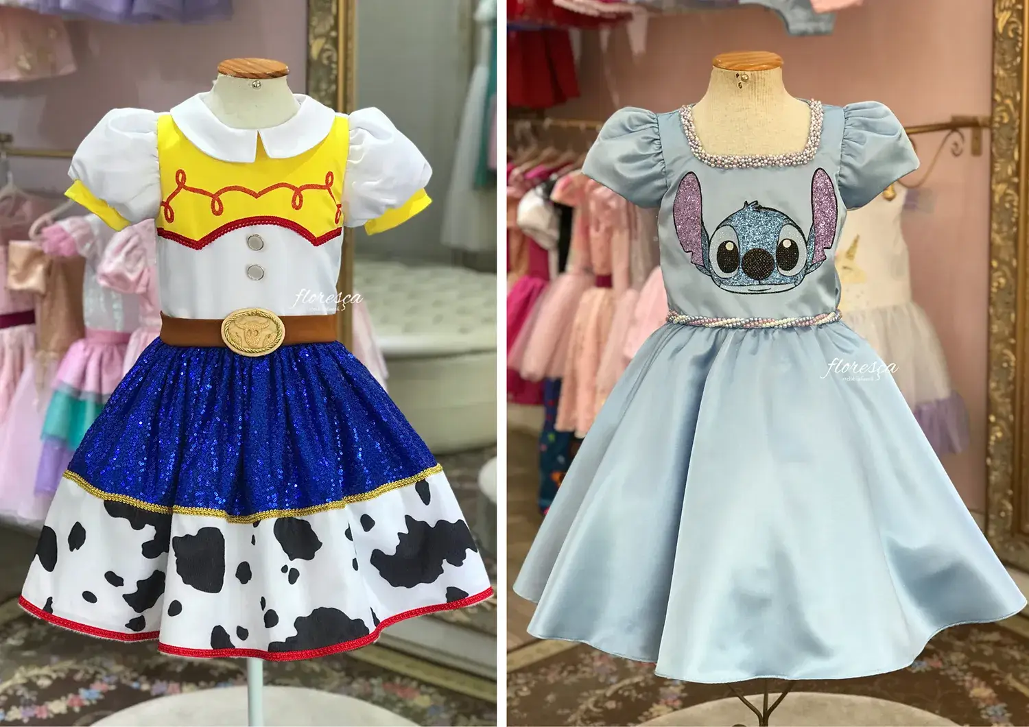 Vestidos de Dalmata e de Lilo & Stitch