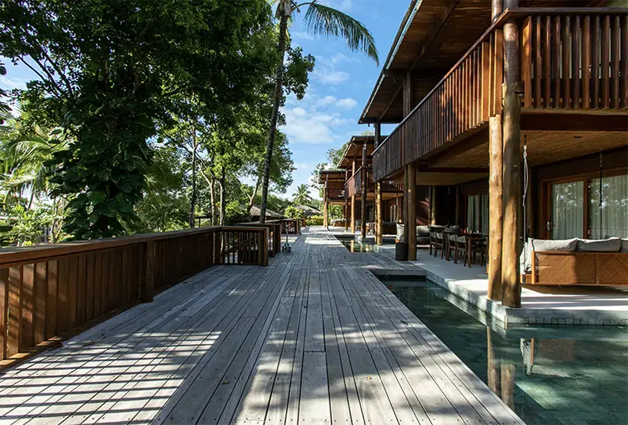 Área externa do Kuara Hotel na Bahia - para as férias de julho em família