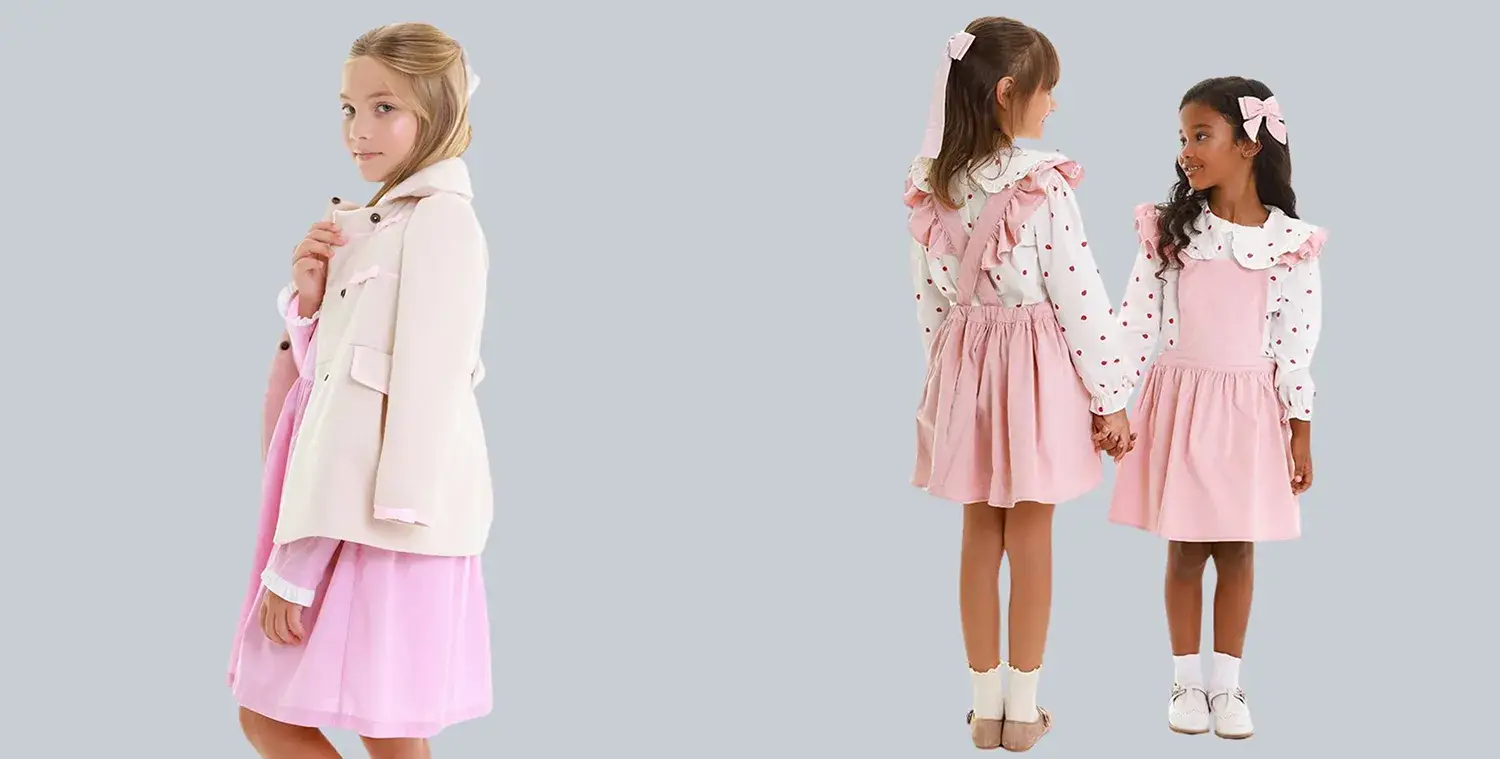 Meninas usando vestidos da Mercato Petit