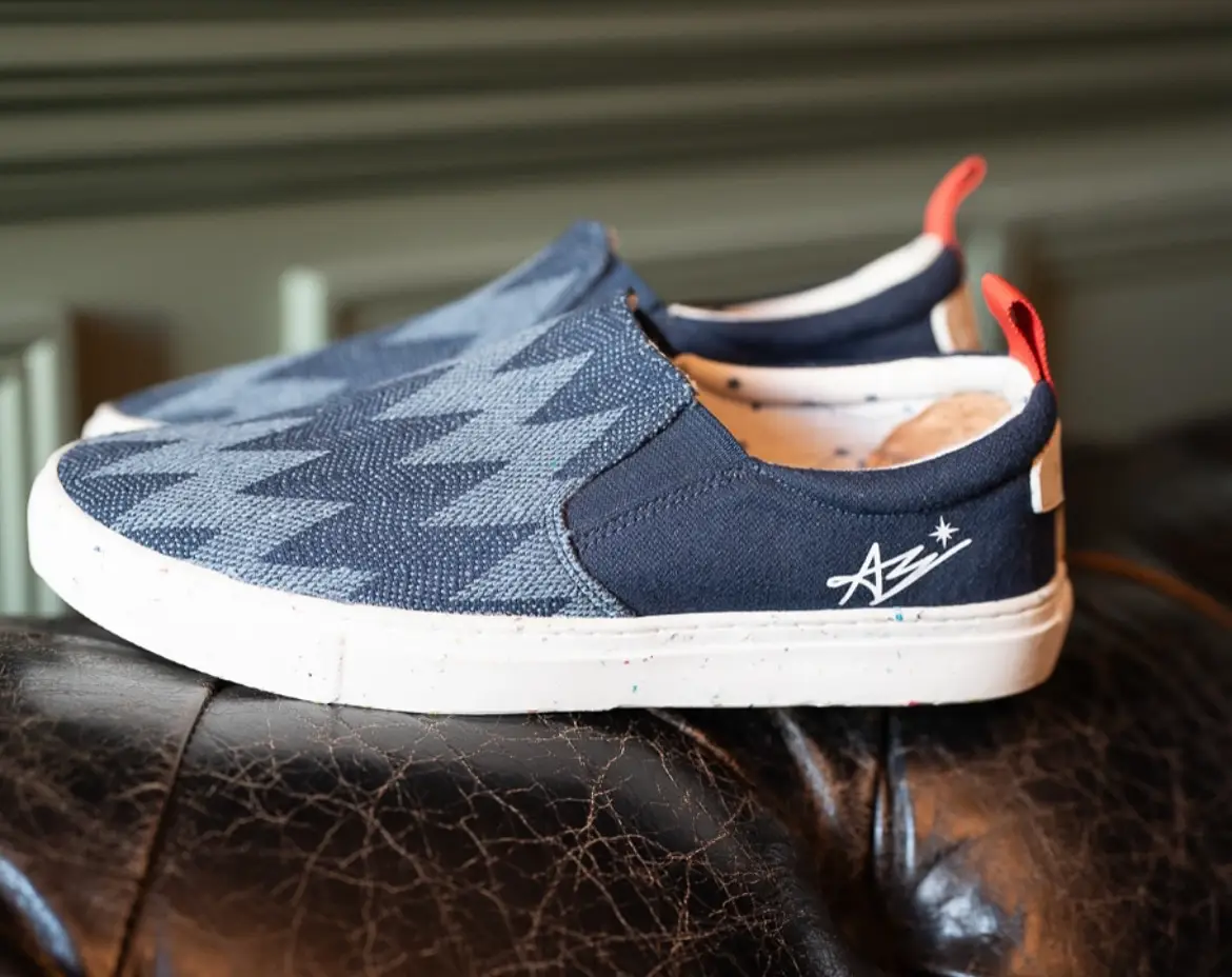 Tênis Slip On Azul losangos da Arcas Bear